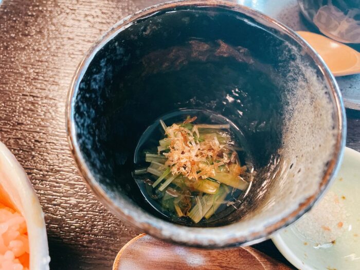 大和市中央林間「日本料理雅」うるいと水菜の浸し