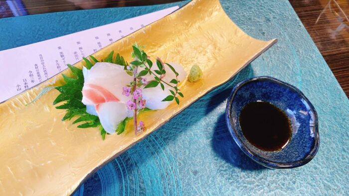 大和市中央林間「日本料理雅」楓の造りの、鮮魚盛り合わせアイキャッチ