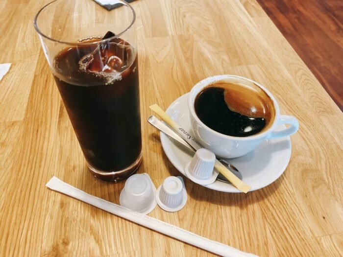大和市中央「玄米ごはんや橙」コーヒーとアイスコーヒー