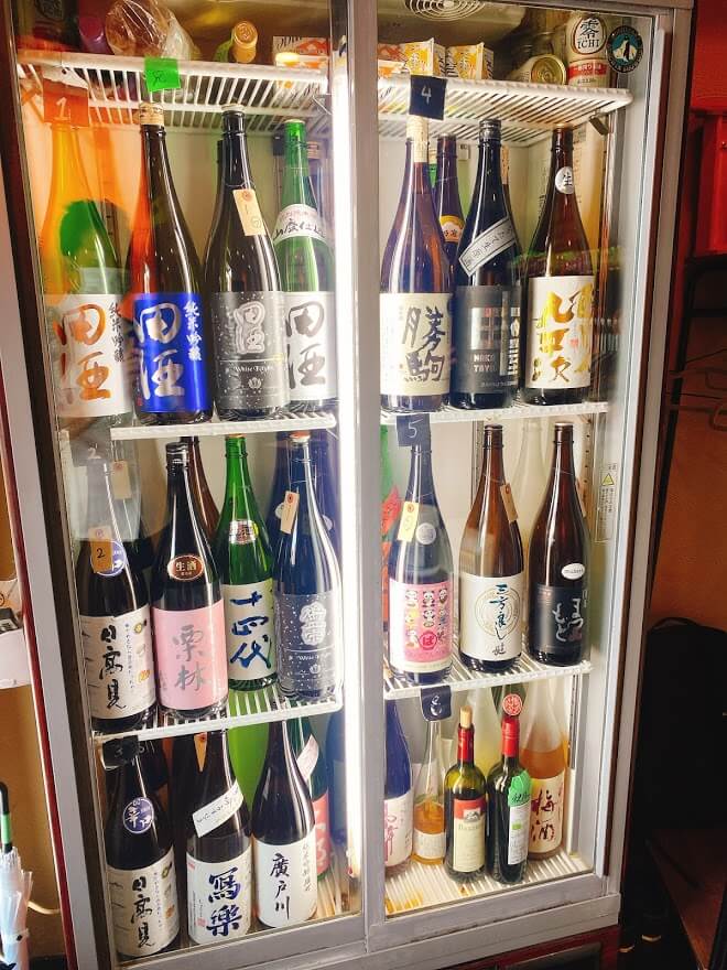 大和市中央林間「居酒屋にこや」日本酒コーナー