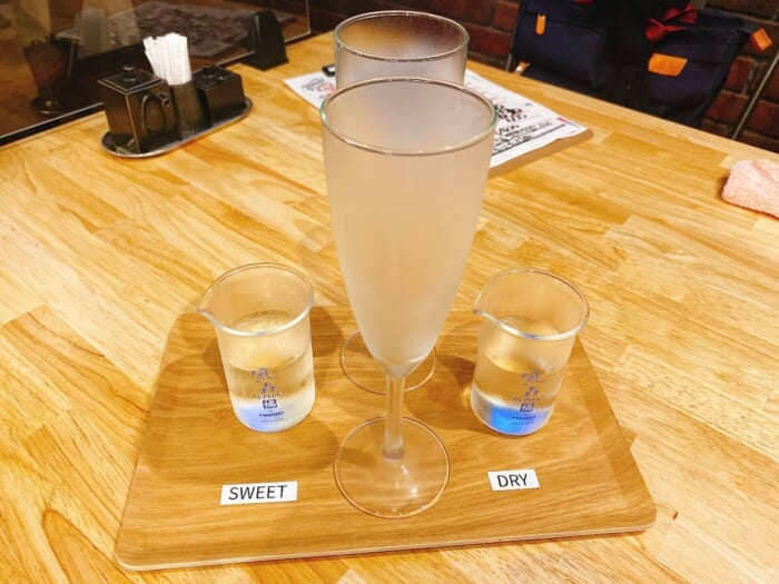 大和市大和東「居酒屋ウマイファクトリー」日本酒 風の森アルファ７飲み比べ２
