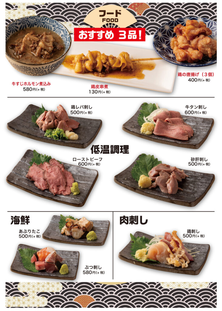 神奈川県大和市「立ち飲み酒場イザワショウテン」メニュー表